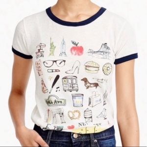J. Crew Collector New York Daschund Graphic Tee
